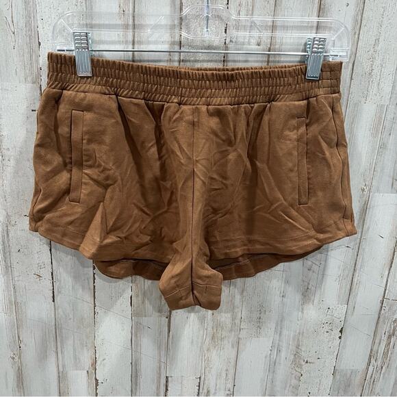 Abercrombie & Fitch A&F Tan Brown Faux Suede Short Shorts Womens Size Small - Picture 1 of 7